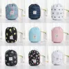 Barrel Shaped Women Travel Cosmetic Bag High Capacity Drawstring Elegant Drum Wash Bags Flamingo Printed Makeup Organizer Storage LLD9859