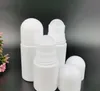 Bottiglie roll-on bianche vuote da 50 ml per deodoranti Contenitori ricaricabili Bottiglia a rulli in plastica di grandi dimensioni da viaggio o profumo di oli essenziali SN5459