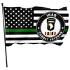 Dünne grüne linie 101st in luftborne irak kampfveteran flagge lebendige farbe uv fade resistente doppelt genähte dekoration banner 90x150 cm digitaldruck großhandel