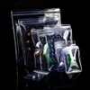 20 stks / partij Transparante PVC Sieraden Pouches Tassen Clear Anti-oxidatie Zip Lock Earring Hanger Ketting Armband Storage Houder