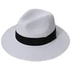 Bérets à large bord Panama chapeaux de paille hommes femmes haut printemps et été extérieur parasol plage grandes dames chapeau de soleil Whole189Q