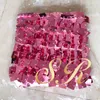 Decoração de festa vender painel de lantejoulas pano de fundo em rosa brilhante rosa com clipe de volta mais fácil de configurar para wedding254z