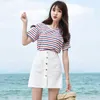 Skirts Denim Skirt Women's Summer 2022 Spring And Autumn Korean Version Ins Super Fire A-line Black High Waist Slim Short