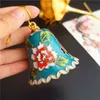 10st CHINESE KEY CHARM Cloisonne Enamel Filigree Bell Pendant Ornaments Julgran Hängande dekoration Små presenter objekt för bröllopsfest Gäst