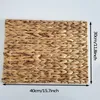 Ronde vorm Straw Mats Isolatie Cups Kommen Water Hyacinthoes Koffie Cup Mat Keuken Afvoer Pad Eettafel Decoratie BH5698 WHLY