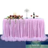 183 x77 cm Wedding Party Tutu Tulle Table Skirt Cover Tableware Cloth Baby Shower Party Home Decor Table Skirting Birthday Party Factory price expert design Quality