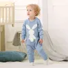 Macacão de bebê bonito coelho pom recém-nascido da criança macacão outfit manga longa outono infantil menina menino roupas de inverno de malha quente 1035738814