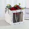 Opakowanie prezentów 24PCS Przezroczysta netto czerwona torba okna Kreatywna urodzinowa torebka papier INS Kwiatowy
