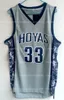 Maillot de basket-ball pour hommes Georgetown Hoyas College 3 Allen Iverson 33 Patrick Ewing University Good Ed
