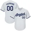 Aangepaste Baseball Jersey Geborduurd Uw Team Logo / Naam / Nummer Elk Kleur Softbal Uniform Zachte Tee Shirts voor Mannen / Vrouwen / Kinderen