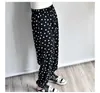 Qooth Summer Ankle-lunghezza Lantern Floral Casual Pant's All Match Sensazione di freddo ghiacciato Moda morbida Taglia unica QT760 210609