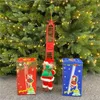 Party Favor Red Ladder Christmas Decoration Elektryczne Santa Wspinaczka Zabawki Koraliki Dwuosobowa Lalka Drabina Dzieci Xmas Zabawki ZC402