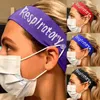 10 Pcs / Lot Medical Accessories Female Elastic Respiratory Women Turban Hair Band Print Nurse Headband With Button