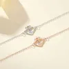 Wholale Custom Trendy 925 Sterling Sier Dames Ketting Hart Charms voor Armband