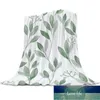 Couvertures vert aquarelle plante feuilles couverture douce pour lit canapé couverture été grand voyage jeter couvre-lit tapis