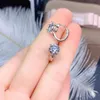 Moissanite Küpe Simple Lady Diamond 925 Ayar Gümüş Testpopular Tavsiye 18K Altın Kaplama Küpe Geçebilir