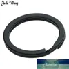 Julie Wang 20st / Pack Black Key Ring Matte Iron Keyring Nyckelring Rund Split Keychain Smycken Tillbehör 25/28 / 30/32mm