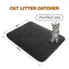 Pet Cat Litter Mat Dubbelskikt Trapper Folding Vattentät Non-Slip S Drop 211006