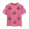 Tops de algodão de verão Mulher Harajuku t-shirt impresso diamante camiseta rosa manga curta tshirt mulheres kawaii roupas 210604