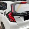 Auto Parts Tail Lights för Honda Fit Jazz GK5 2014-2018 TAILLIGHTS LED DRL Running Light Dim Fog Lampa Bakre parkeringslampa