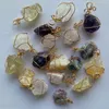 Naturlig kristall kvarts helande pärla ädelsten halsband kvinnor män hänge ursprungliga sten stil party club smycken