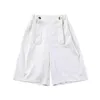 IEFB summer trend fashion personal design double button placket Suit Shorts black white wide leg knee length pants 210524
