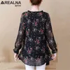 Blusas Mujer de Moda Kimono повседневные цветочные шифоновые блузки женские рубашки Chemise Plus размер винтажный спереди с длинным рукавом Top 210326