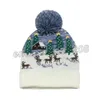 Pompom قبعة قبعة قبعة أطفال هدية عيد الميلاد الشتاء الدافئة سميكة الحياكة قبعة للنساء الرجال 2022 السنة الجديدة عيد الميلاد حزب ديكورات