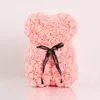 Dekorativa blommor kransar diy eddy rose björn med låda konstgjord pe blomma 25 cm valentins dag för flickvän kvinnor fru mors gåvor