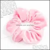 Other Fashion Aessories 8Pcs 100% Cotton Tie Dye Veetgirls Hippie Handmade Hair Scrunchies Rainbow Elastic Bands Ponytail Holder Ties Gwe986