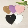 Bladwijzer hartvormige multicolor diy handgemaakte bruiloftsnoot leeg ambacht cadeau tag 5.6x5.6 cm 100 stcs/lot