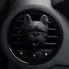 Nyaste version bulldog bil luftfräschare söt shar pei hund bil parfym vent clip doft tillbehör interiör interiör