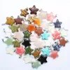 Natursten Opal Rosa Quartz Star Healing Pendants Charms DIY för smycken tillbehör gör