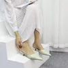 Chinelos de verão casual ponto toe de salto baixo mulheres mules moda doce cor sólida feminina confortável escritório senhora sapatos no calcanhar