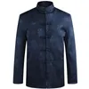 Mäns Jackor Vår Höst Män Jacka Långärmad Top Coat Chinese Style Fathers Tang Suit Male Casual Hanfu Vintage Plus Size M-3XL