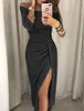 vestidos de noite de festa mulheres mulheres sexy moda lantejoulas borlas vestido formal alta divisão ocasional slash pescoço para menina baile nigte clube desgaste beading se sobreponha vestidos de hemk