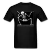 Erkek T-Shirt Dünyanın T-Shirt Ağırlığı Gri Artı Boyutu 5XL T-shirt Moda Mans Kafatası Iskelet Baskı Tees Yüksek Kaliteli Giysi Yenilik