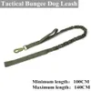 Tactical Bungee Dog Leash Nylon 1000D Тактическая упругая свинца Веревочка Военная тренировка поводки с 2 обманщиками сильные крупные собаки 210325