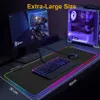 Mousepad Mousepad Mouse Pad Jogador Gamer Almofada Grande Mouse Pad RGB Mouse Pad XXL Tapete Backlit para Mesa de Computador Mauspad com luminoso