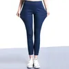 jeans stretch para mulheres cintura elástica