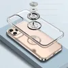 Luxury Fall prevention Ring By Bracket Phone Cases For iPhone 12 13 11 Pro Max XR XS Max SE 8 7 Plus Transparent Soft Cover Coque