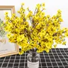 Decorative Flowers & Wreaths 1pc Gypsophila Plastic Artificial Flower Stem Bridal Wedding Bouquet Cherry Blossom Decoration