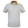 Europe hommes rayure épissage t-shirt haute qualité vis coton poitrine Polo lettre t-shirts concepteur décontracté hauts t-shirt