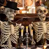 Pełna naturalnej wielkości Halloween poseable dekoracja rekwizyt na przyjęcie nowy szkielet Halloween świąteczne dekoracje DIY