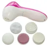 2021 Mini Skin Beauty Massager Brush 5 in 1 Electric Wash Face Machine Facial Pore Cleaner Body Cleaning Massage Free