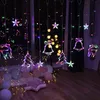 3.5m 220V LEDムーンスターランプクリスマスガーランドストリングライト屋外の休日の結婚式のパーティーの装飾のための妖精のカーテンライト211122