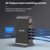 5 V 4A Display Digital 5 Adaptador USB Carregadores de Viagem Telefone Caponeses Charger Station UE UE UK Plug para Xiaomi Huawei Vivo