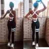 Vrouwen dames yoga sportschool sportkleding uit een stuk backless sexy trainingspak voor vrouwelijke workout slank wit zwart fitness vrouwen dames jumpsuit met padsoccer jersey