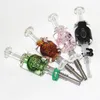 Schedel rokende glazen nectar met metalen nagels kwart tips 14 mm koelolie in vloeibare glycerine dab stro pijpen