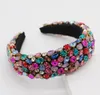 Fasce per capelli con strass in cristallo pieno barocco per le donne Fasce con diamanti colorati Cerchietto per capelli Accessori per gioielli per feste 1pz E5516127